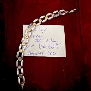 Italian sterling silver and gold plated bracelet 925